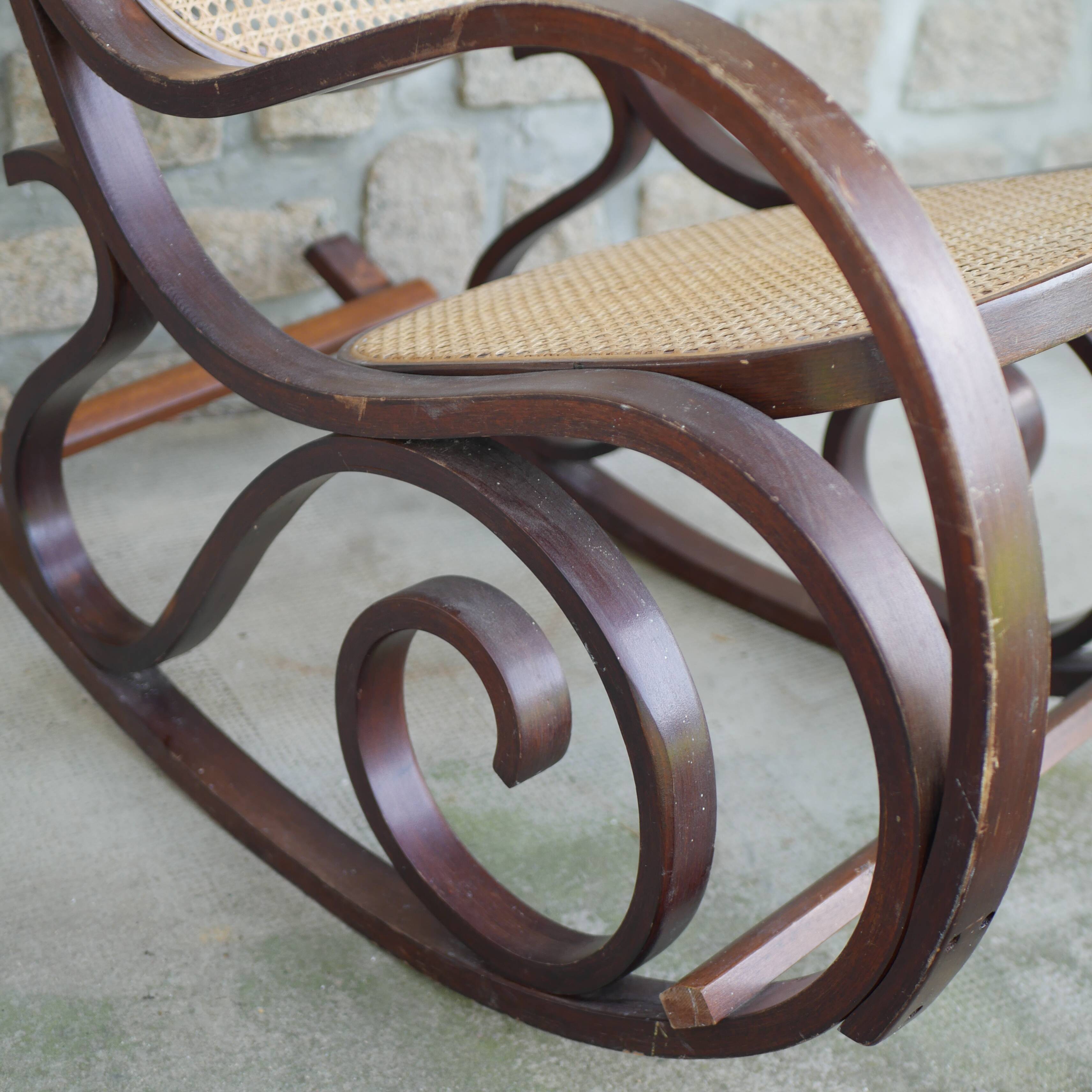 Wooden rocking chair and canning