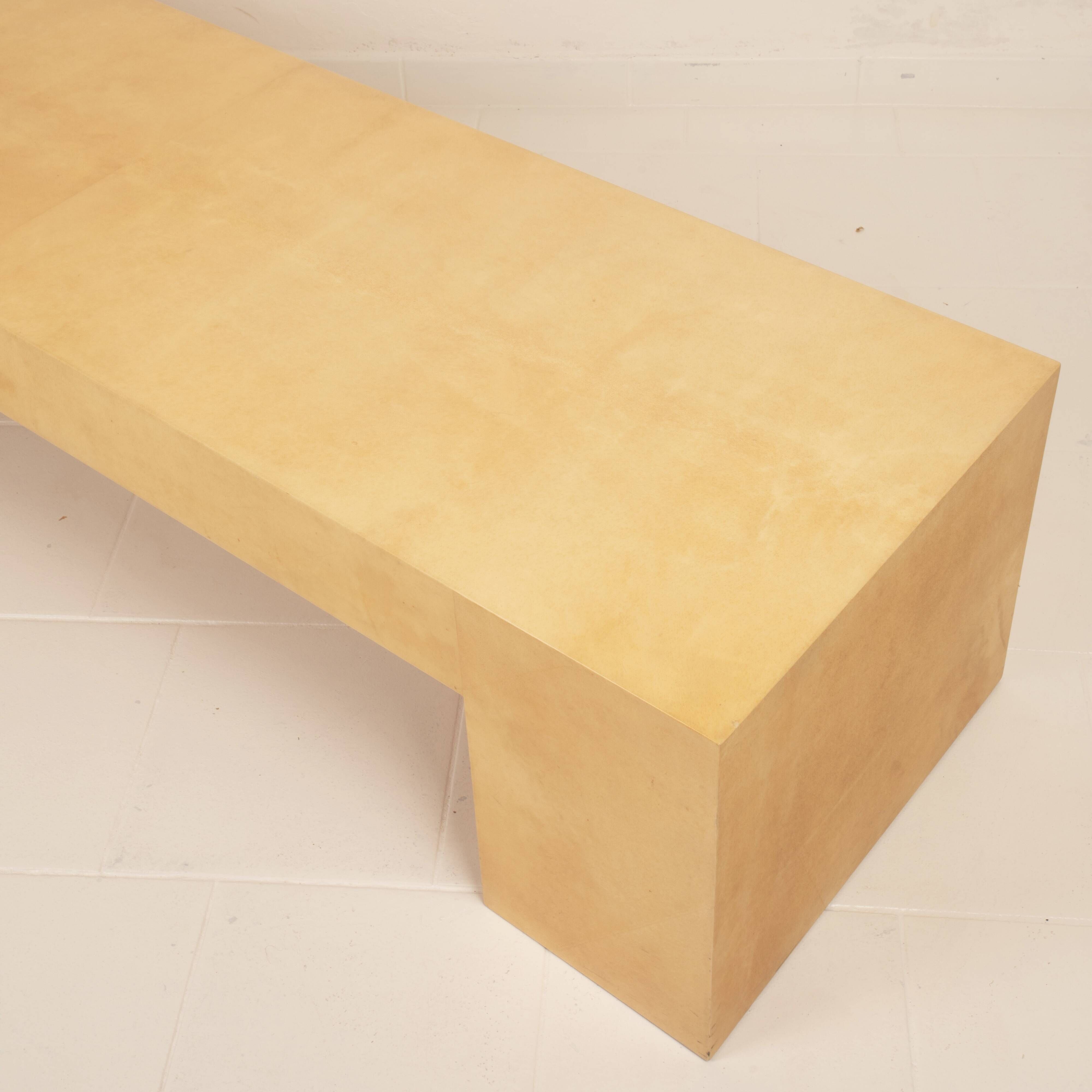 Giorgio Tura Mid-Century Parchment Custom Made Coffee Table for Tura Milano 1970