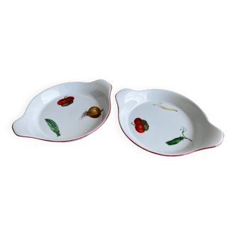 Duo de plats en porcelaine