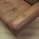 Brown leather sofa, Danish design, 1960s, manufactured by AS Vejen Polstermøbe