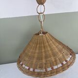 Vintage wicker pendant light