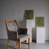 Swedish Grace floral birch wood armchair