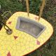 Table basse mosaïque céramique avec jardinière et luminaire 2 bras années 60