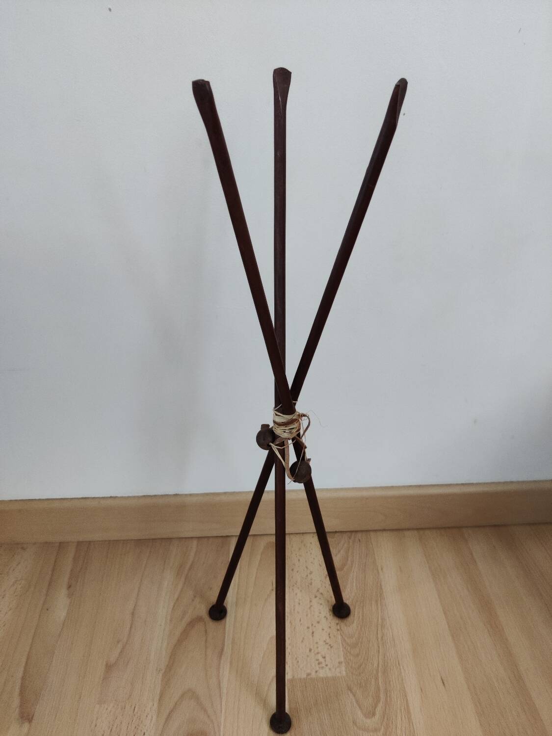 Vintage iron tripod plant holder candle holder
