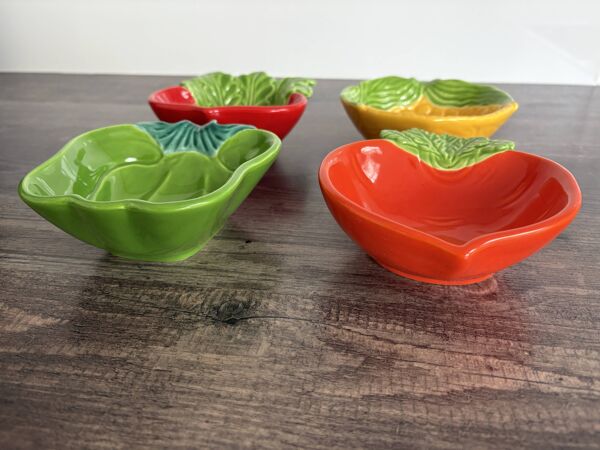 Bols vintage Made in Japan – céramique figurative légumes, esprit pop