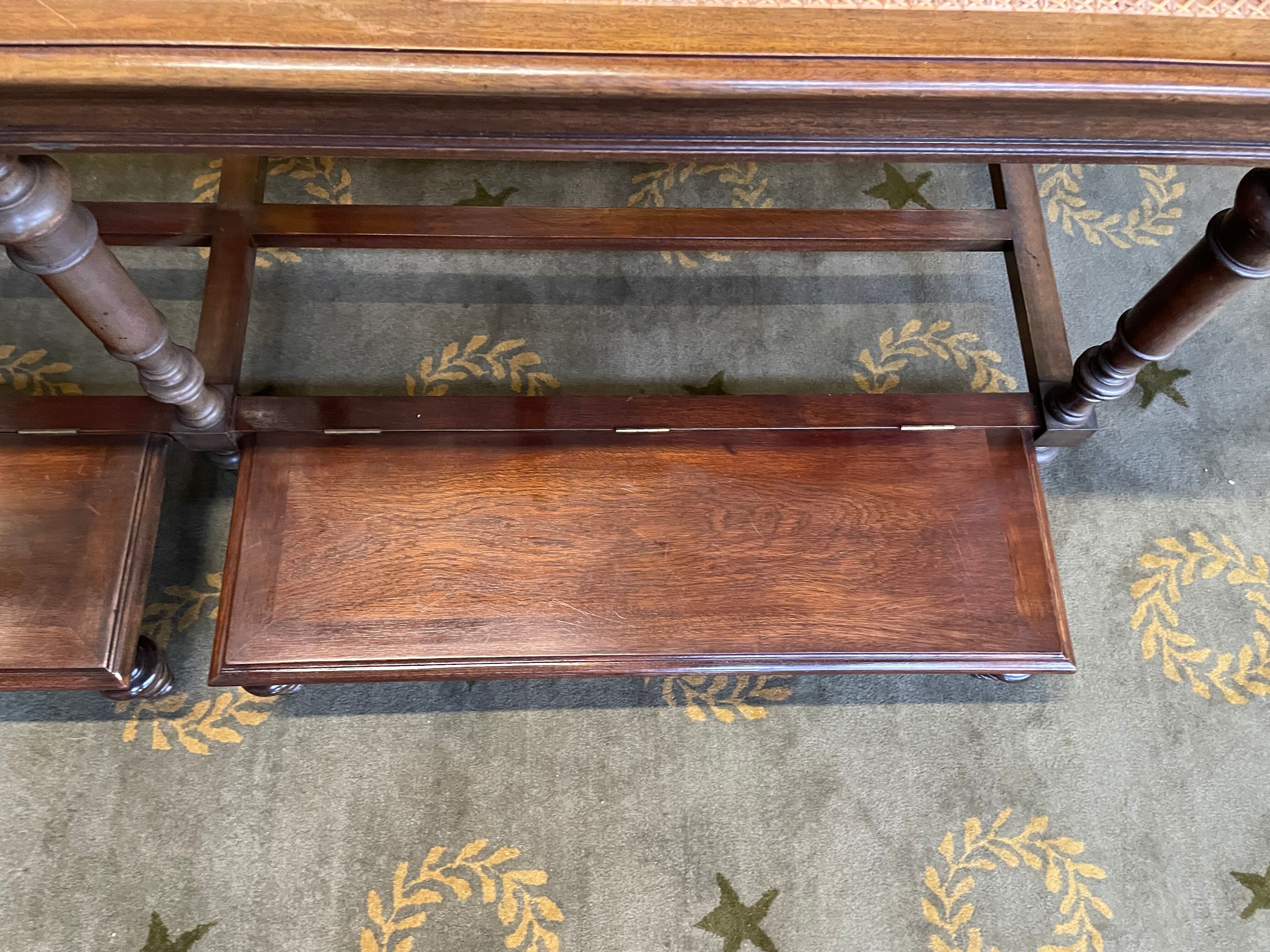 Mahogany billiard bench and canning