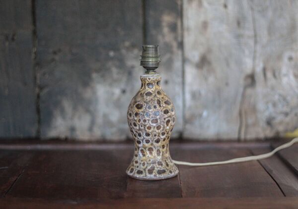 Lampe céramique vintage, petite lampe fat lava, lampe de table