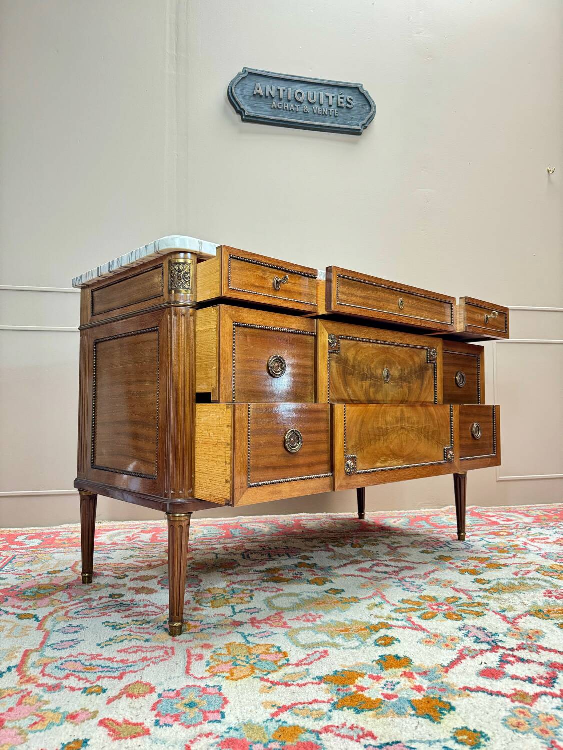 Louis XVI Style Mahogany Chest of Drawers