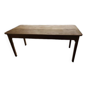 Old raw wood farm table