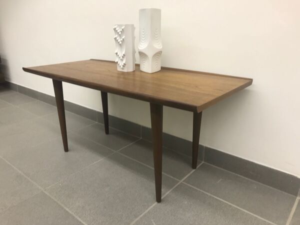 table basse mid-century rectangulaire en teck 1960's