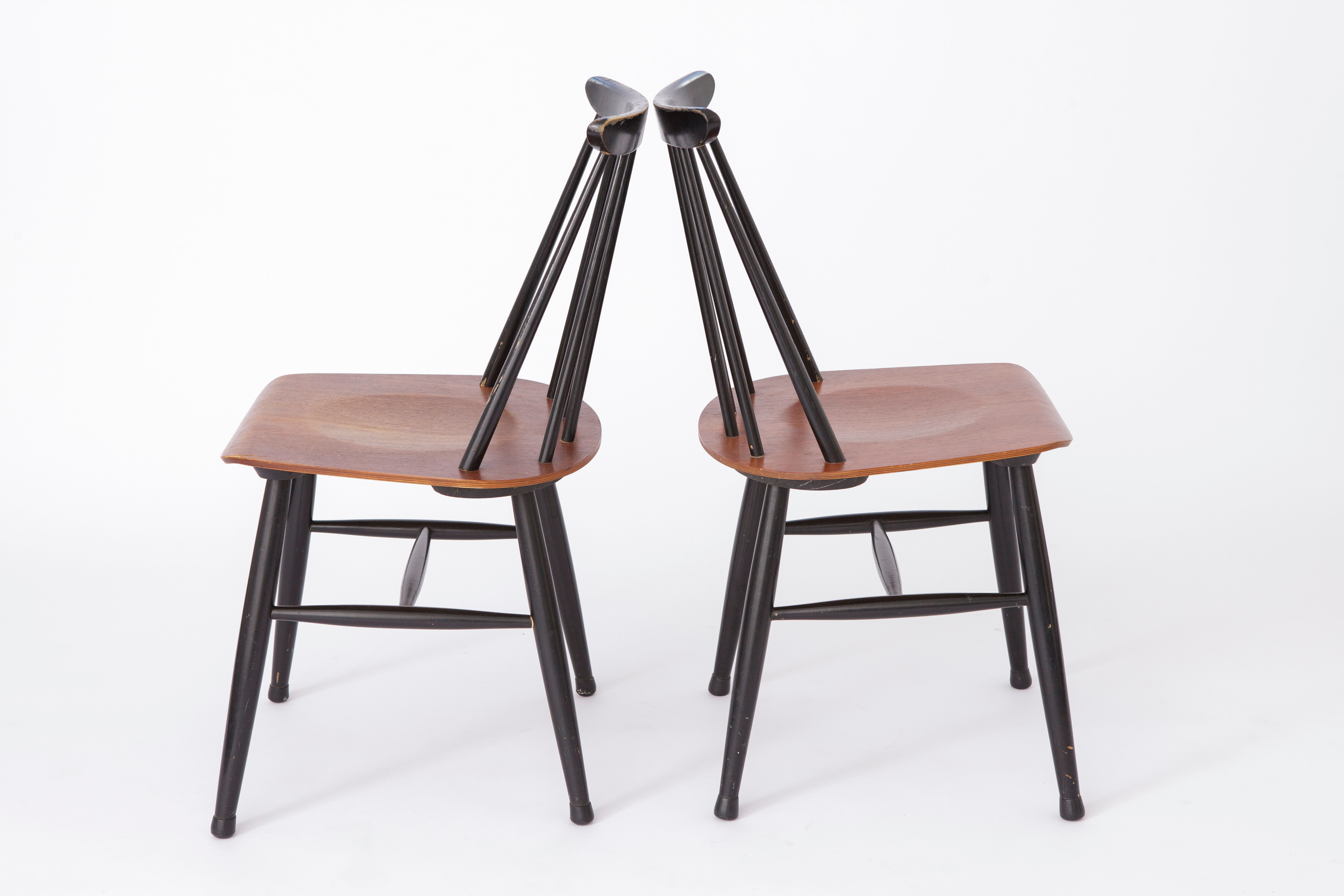 Pair vintage chairs ilmari tapiovaara for asko 1960s finland
