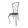 Chaise de jardin "corset" en fer forgé, ancienne