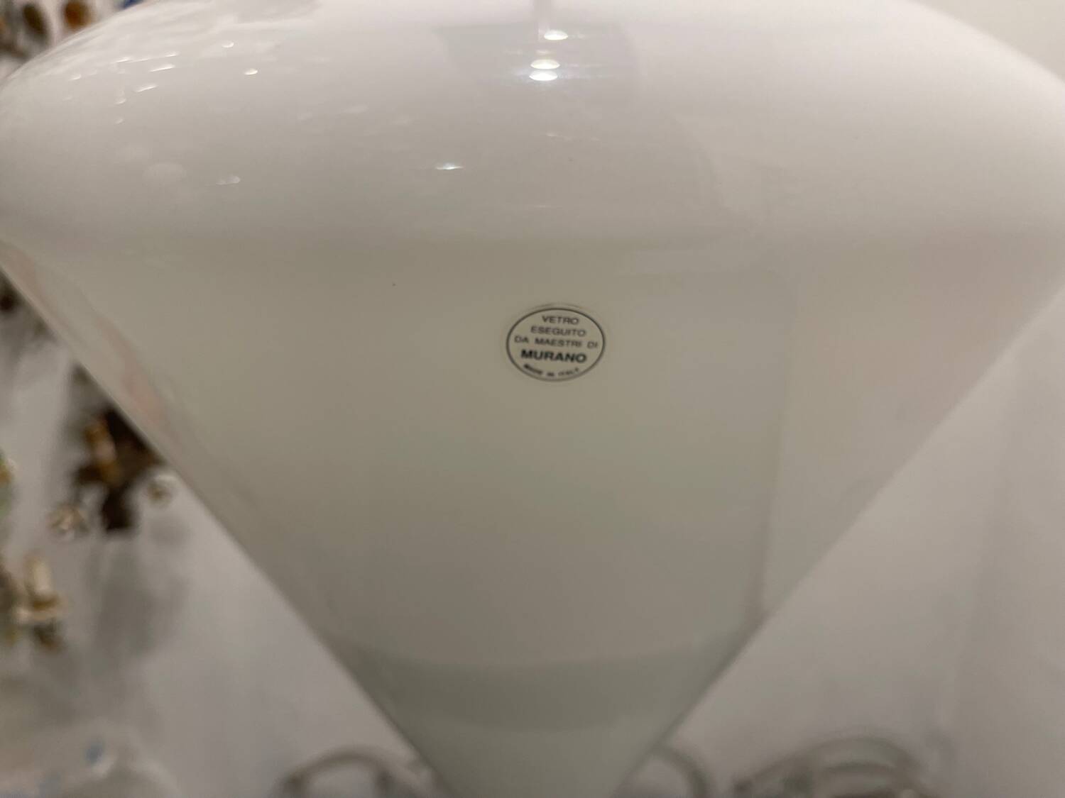 Suspension lumineuse en verre de Murano années 1980