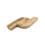 Brutalist travertine ashtray, Cerri Nestore, Italy, 1970s