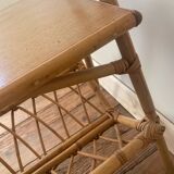 Rattan side table