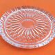 Dessous de bouteille en verre transparent et ciselé 1950
