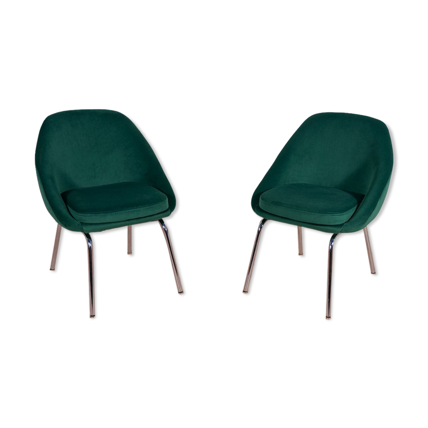 Armchairs chrome and fabric , 1960