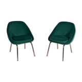 Armchairs chrome and fabric , 1960