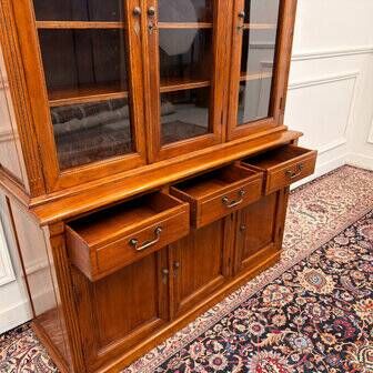 Classic English Eichholtz bookcase buffet cabinet