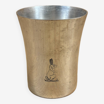 Silver metal tumbler