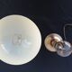 Golden mushroom lamp in metal and plastic vintage 1970