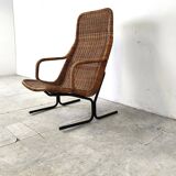 Mid-Century Wicker lounge chair by Dirk Van Sliedrecht, 1960's, Netherlands