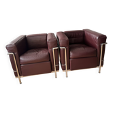 pair of authentic LC2 armchairs