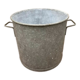 Vintage galvanized zinc planter tray