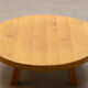 French oak brutalist artisan coffee table, 70s