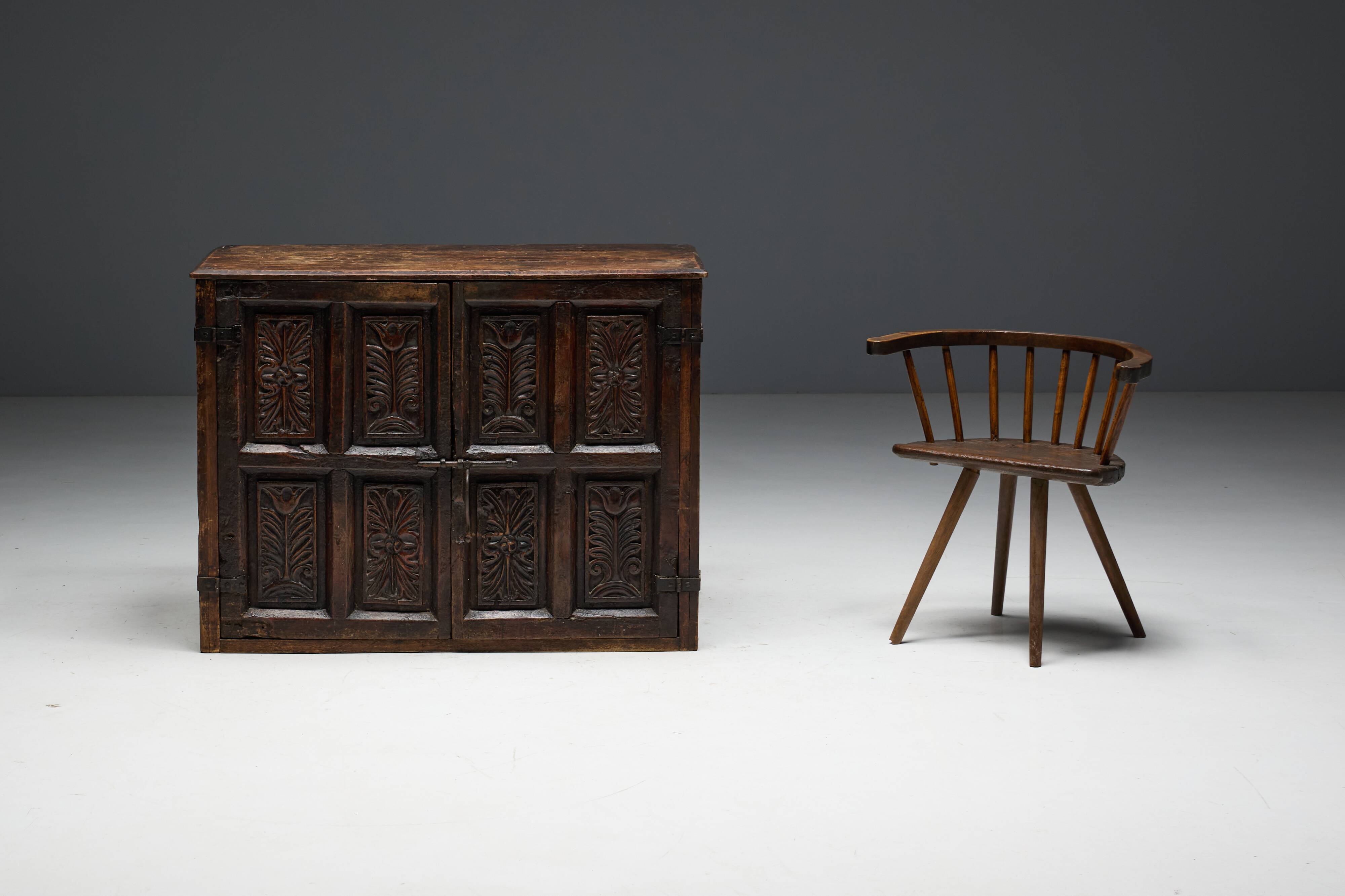 Antique Carved Cupboard, France, 18th Century
