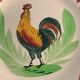 6 plates in earthenware rooster Terre de Fer Choisy Le Roy, 20th century