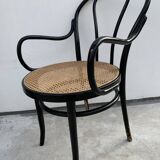 Tuna chair model 1018 in black curved wood and canning 1930
