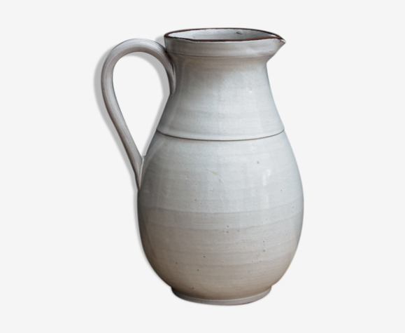 Carafe pichet blanc signé Vallauris