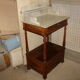 Dressing table and mirror in walnut, circa 1880