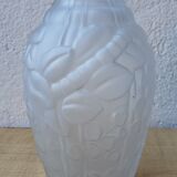 2 Art Deco vases in frosted glass
