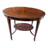 Table d’appoint ovale Regency en acajou, deuxième moitié du XIXe, TB État