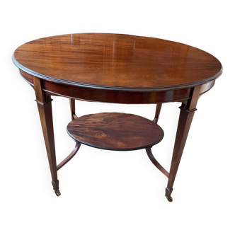 Regency oval mahogany side table, second half of the 19th century, good condition