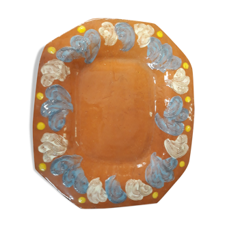 Ceramic octagonal tray