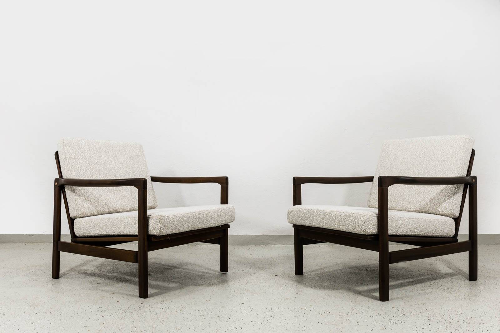Mid Century Modern Armchairs By Zenon Bączyk, 1960's, Set Of 2