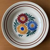 6 assiettes plates anciennes en faïence de Choisy-le-Roi