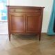 Louis XVI-style sideboard - 1 drawer - fluted legs - mahogany - solid wood
