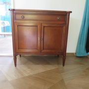 Louis XVI-style sideboard - 1 drawer - fluted legs - mahogany - solid wood