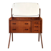 Vintage Danish teak hairdresser from the 1960s stamped Ag Spjel Kobber.