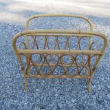 Porte revues vintage rotin