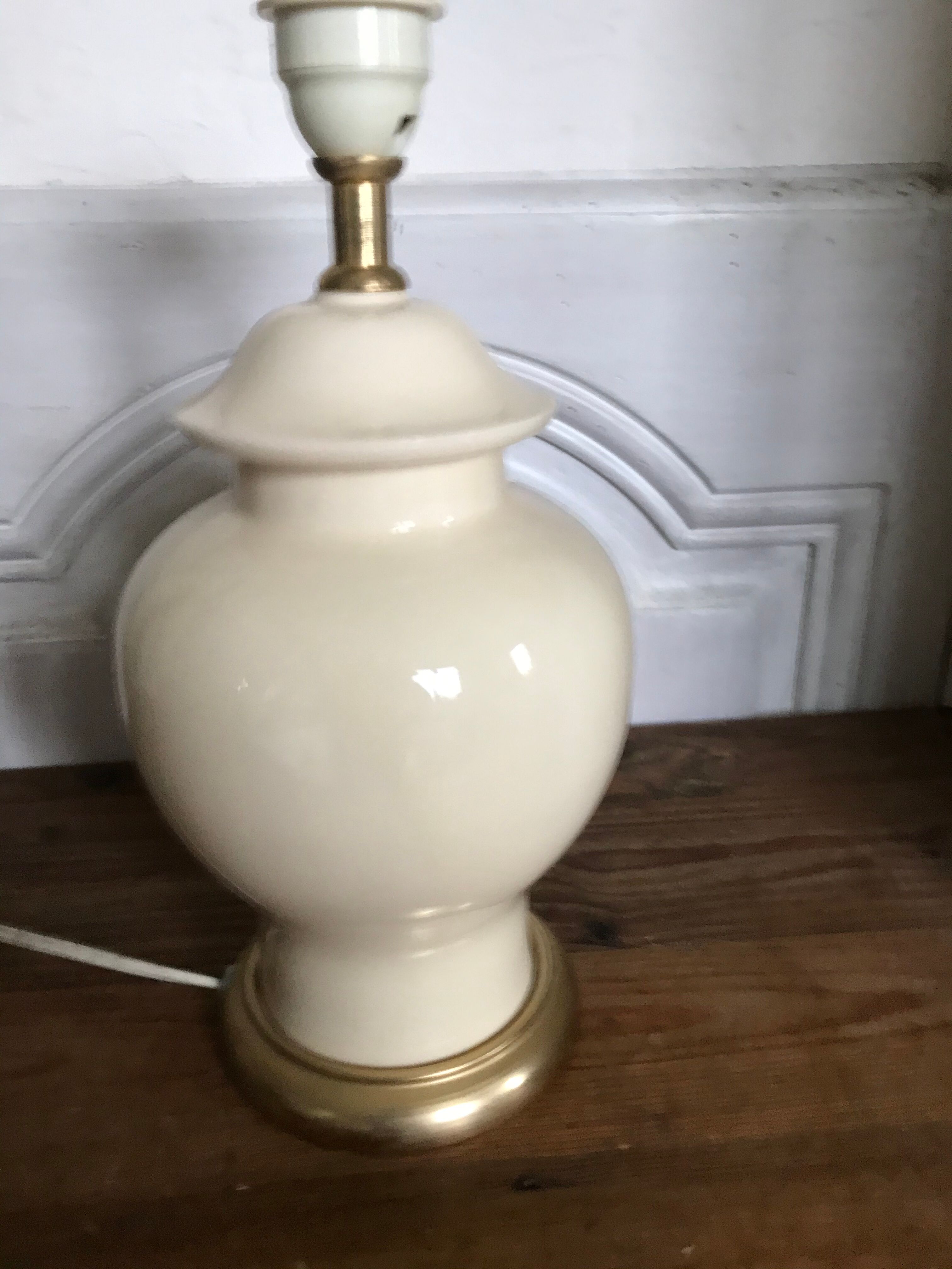 Vintage ceramic lamp foot