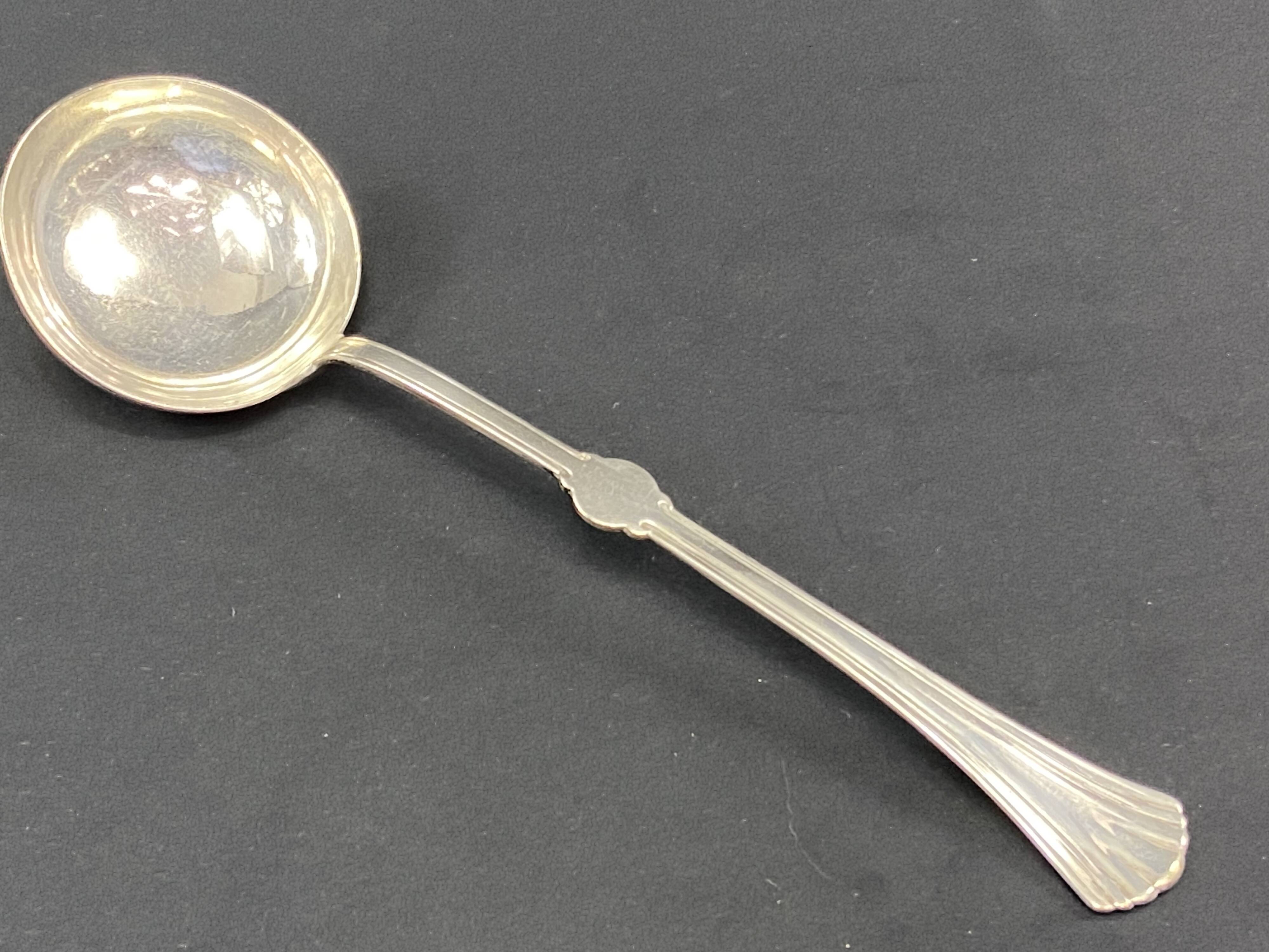 Silver-plated metal ladle signed christofle