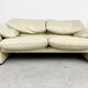 Leather Maralunga sofa by Vico Magistretti for Cassina