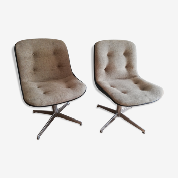 Pair of strafor steelcase armchair