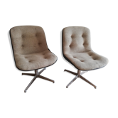 Pair of strafor steelcase armchair
