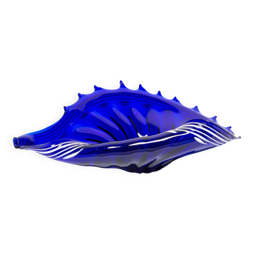 Vintage blue and white decorative plate, Italy 1960.